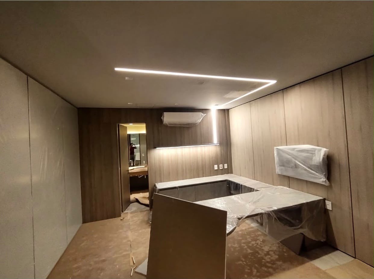 Sala Privativa com Iluminação em LED - projeto executado pela TS Elétrica