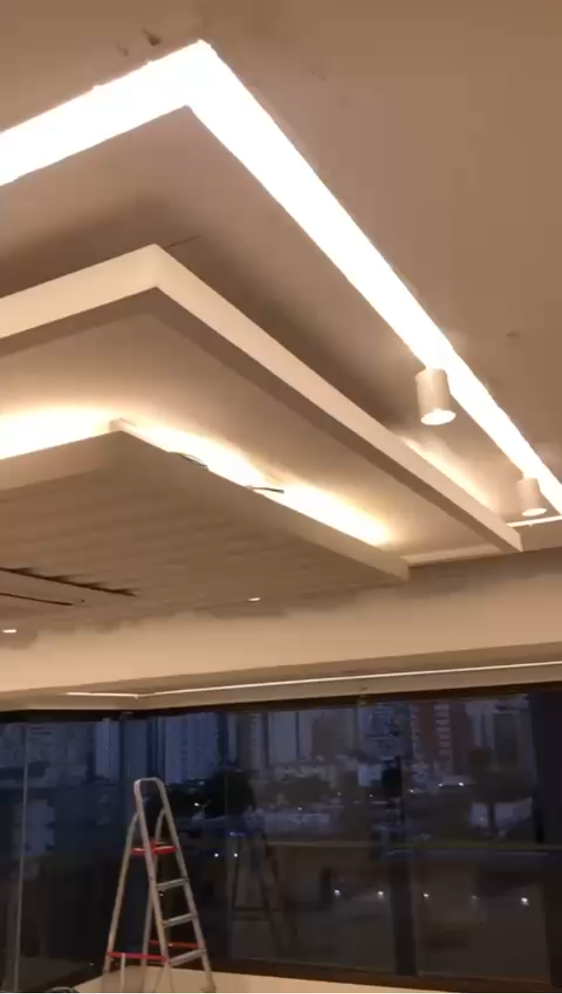 Iluminação em Camadas no Forro - projeto executado pela TS Elétrica